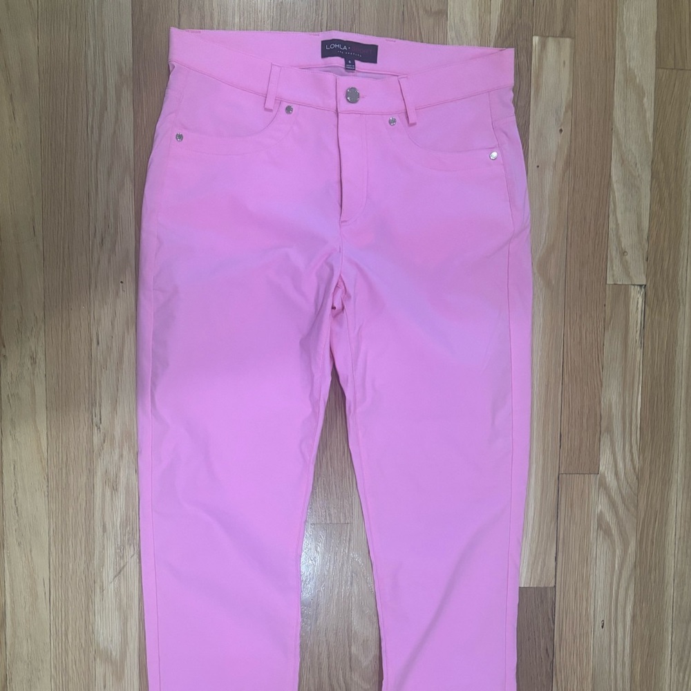 Lohla Sport Golf Pants Womens Size 6 Pink Stretch Performance Slim Fit